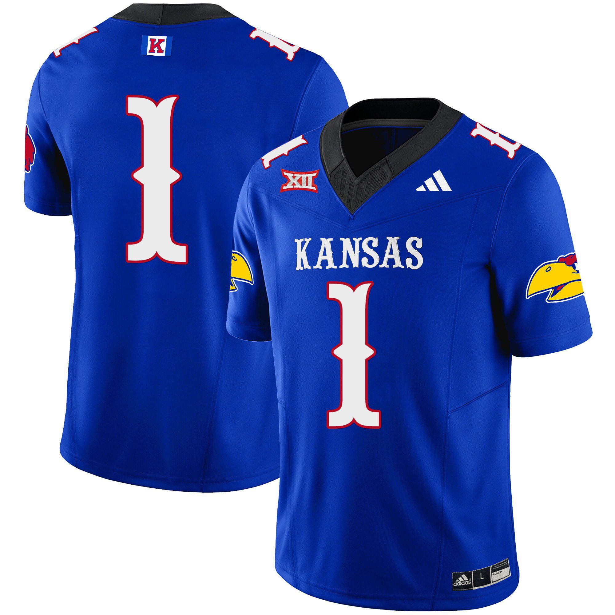 Men Kansas Jayhawks #1 No Name Blue 2024 Blackhawk Vapor Limited NCAA Jersey->indianapolis colts->NFL Jersey
